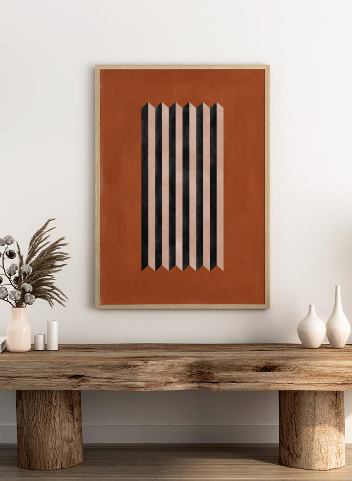 Elena Ristova - Folded Stripe Illusion Art Print