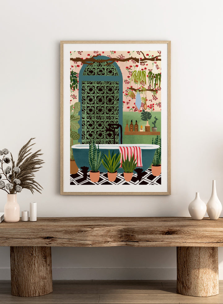 Ceyda Alasar - Lush Botanical Bath Art Print