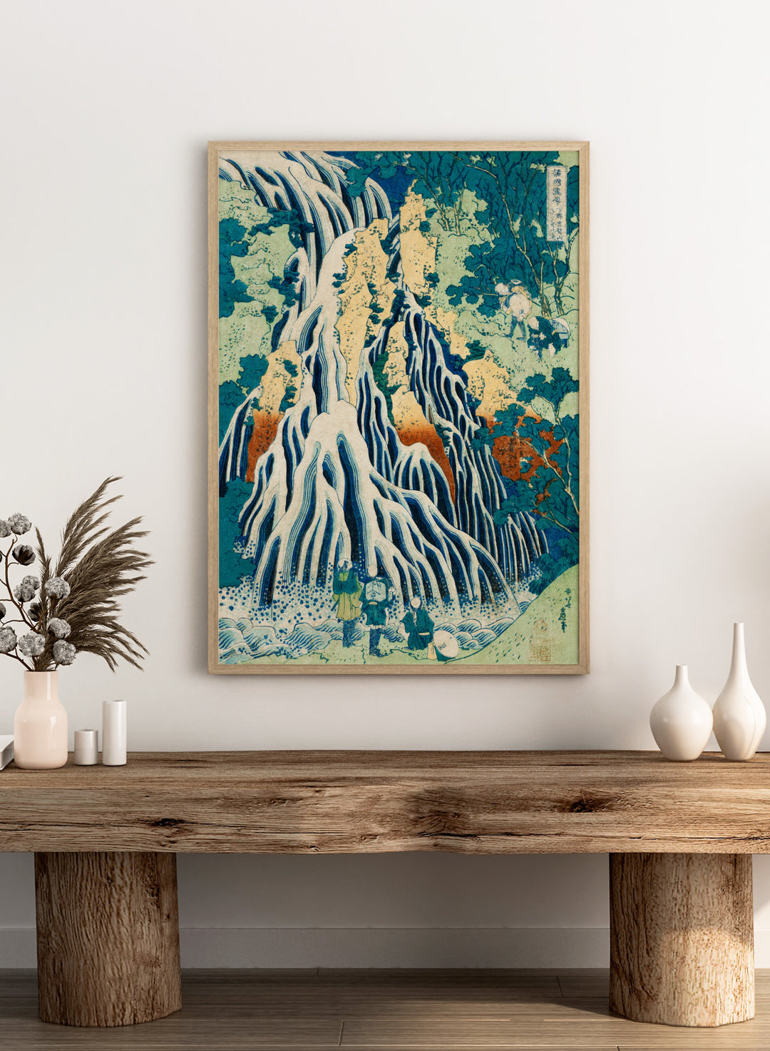 Katsushika Hokusai Kirifuri Waterfall at Kurokami Mountain Art Print