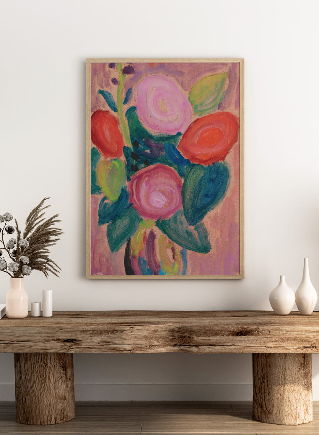 "Bouquet of Flowers in a Vase" Art Print