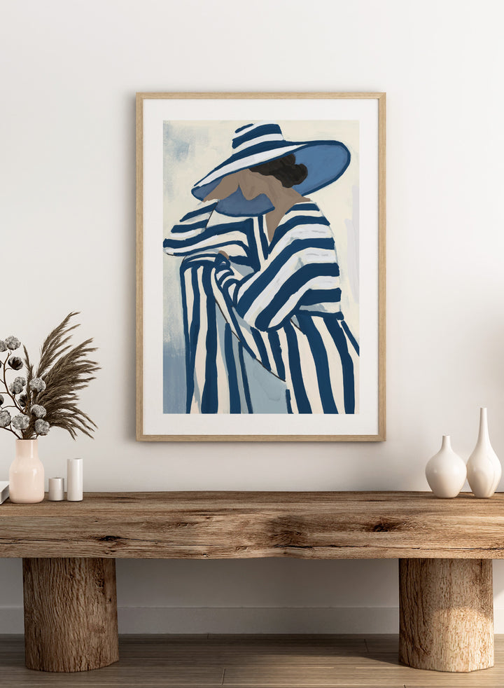 ‘Seated by the Sea’ Aesthetic Art Print