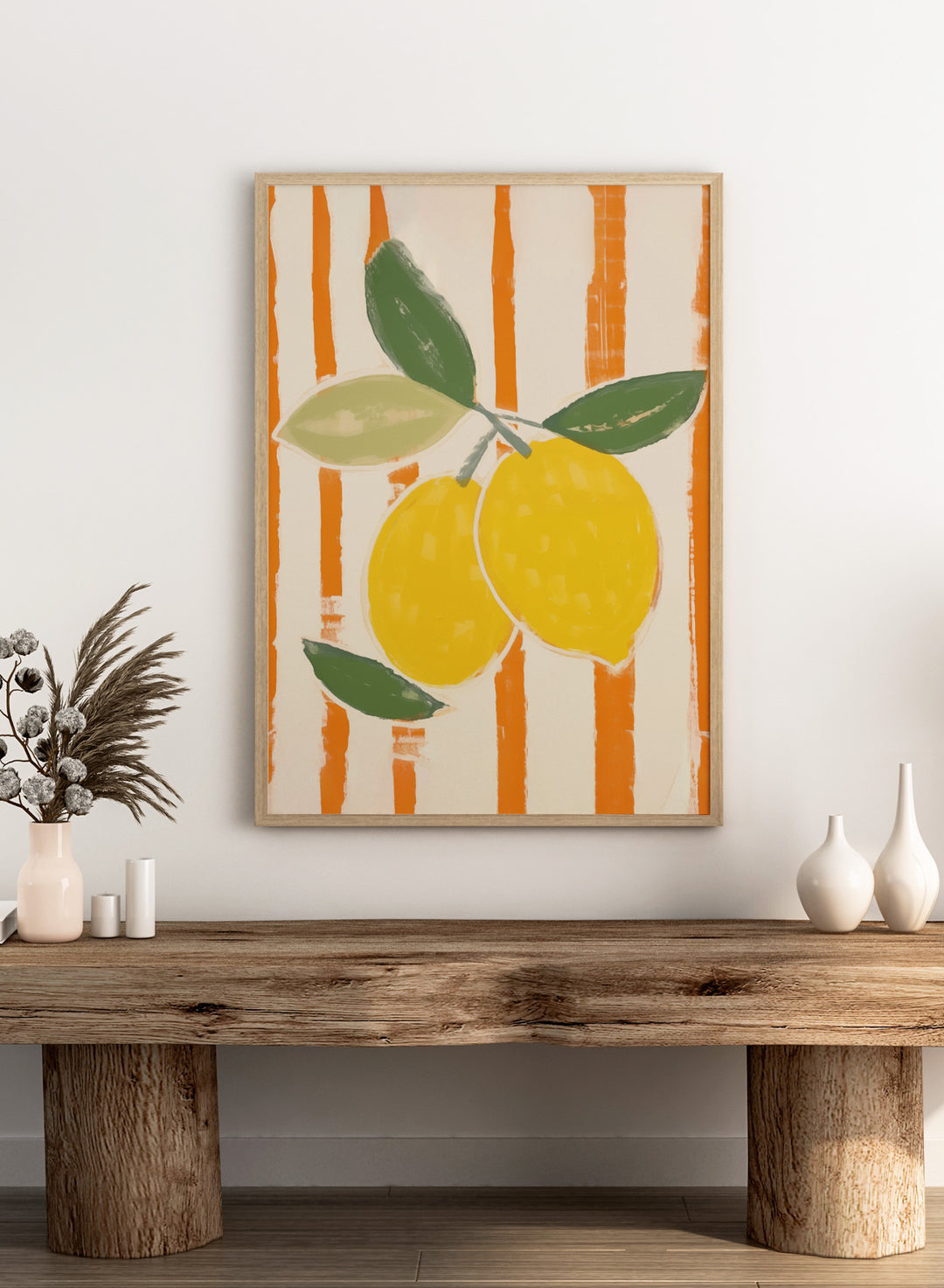 'Zest & Stripe II' Aesthetic Art Print