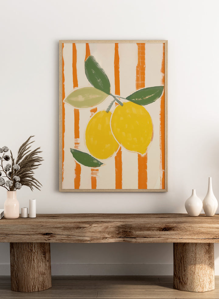 'Zest & Stripe II' Aesthetic Art Print