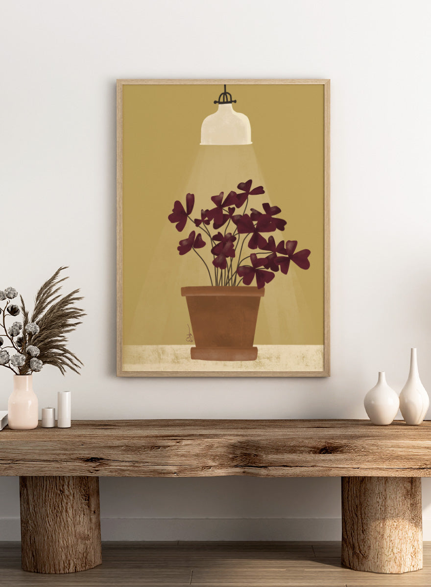 Elsa Nätterdal - Crimson Clover Glow Art Print