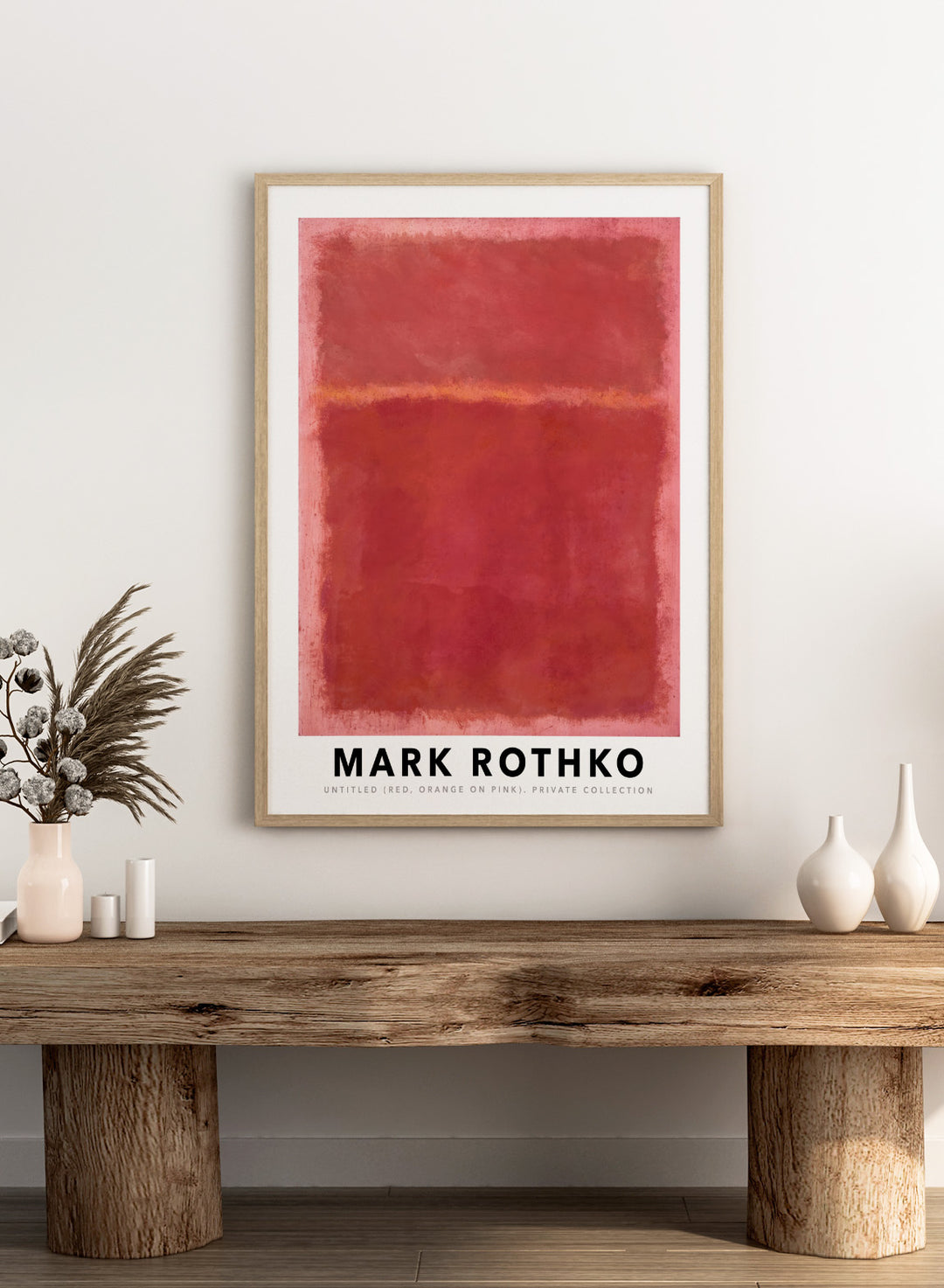 Mark Rothko Untitled (Red, Orange on Pink) 1968 Art Print