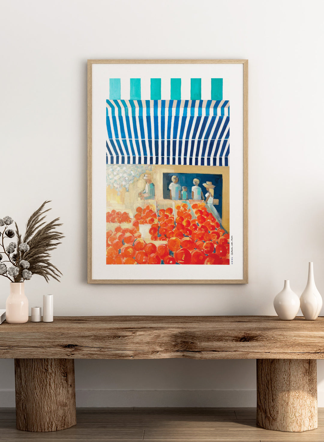 Awol Art Alex - Red Fruit Market Art Print