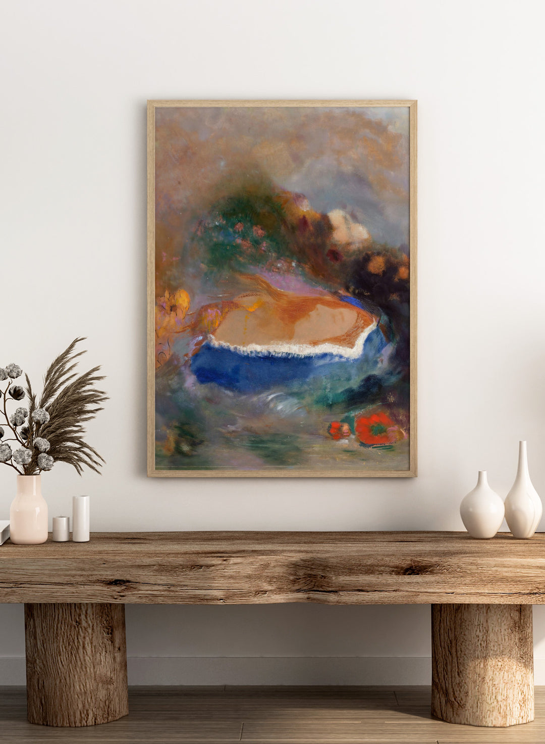 Odilon Redon Ophelia with Blue Wimple Art Print OR10