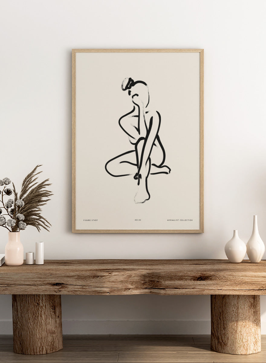 "Seated Figure No.03" Art Print