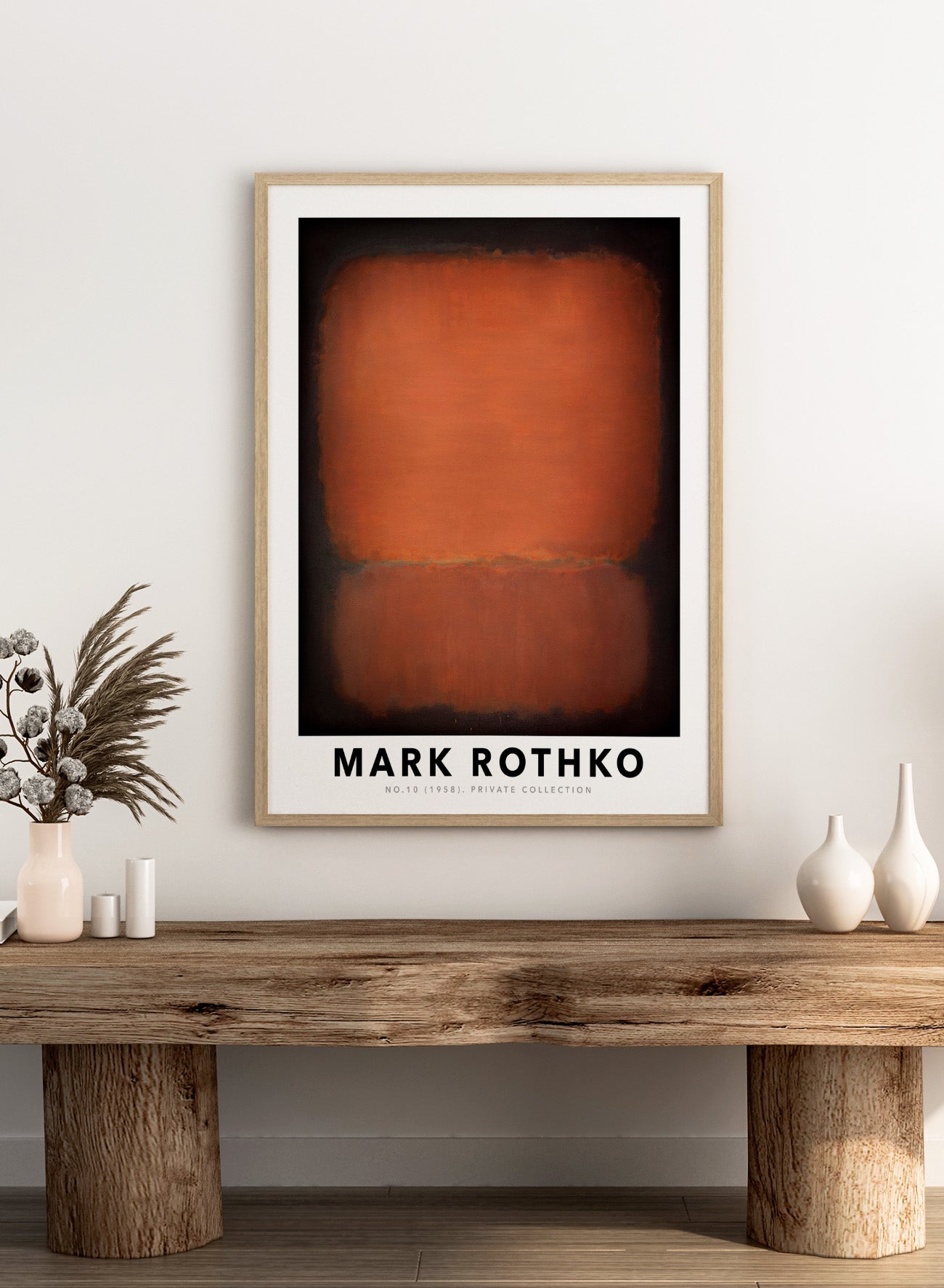 Mark Rothko No.10 1958 Black Red Orange Vintage Poster Art Print