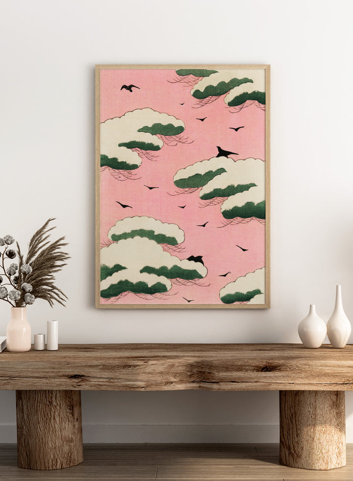 Watanabe Seitei Pink Sky Art Print