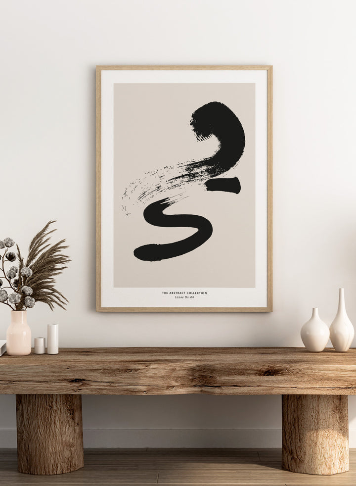 Minimalist Paint Brush Strokes Art Print AB15