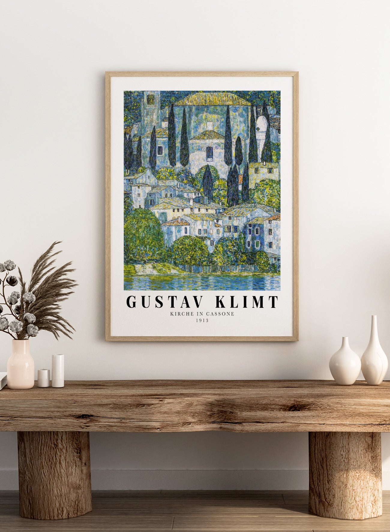Gustav Klimt Kirche in Cassone 1913 Vintage Exhibition Poster Art