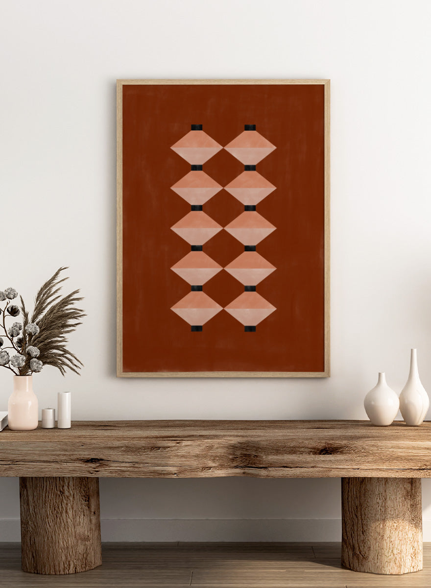 Elena Ristova - Stacked Geometric Terracotta Art Print