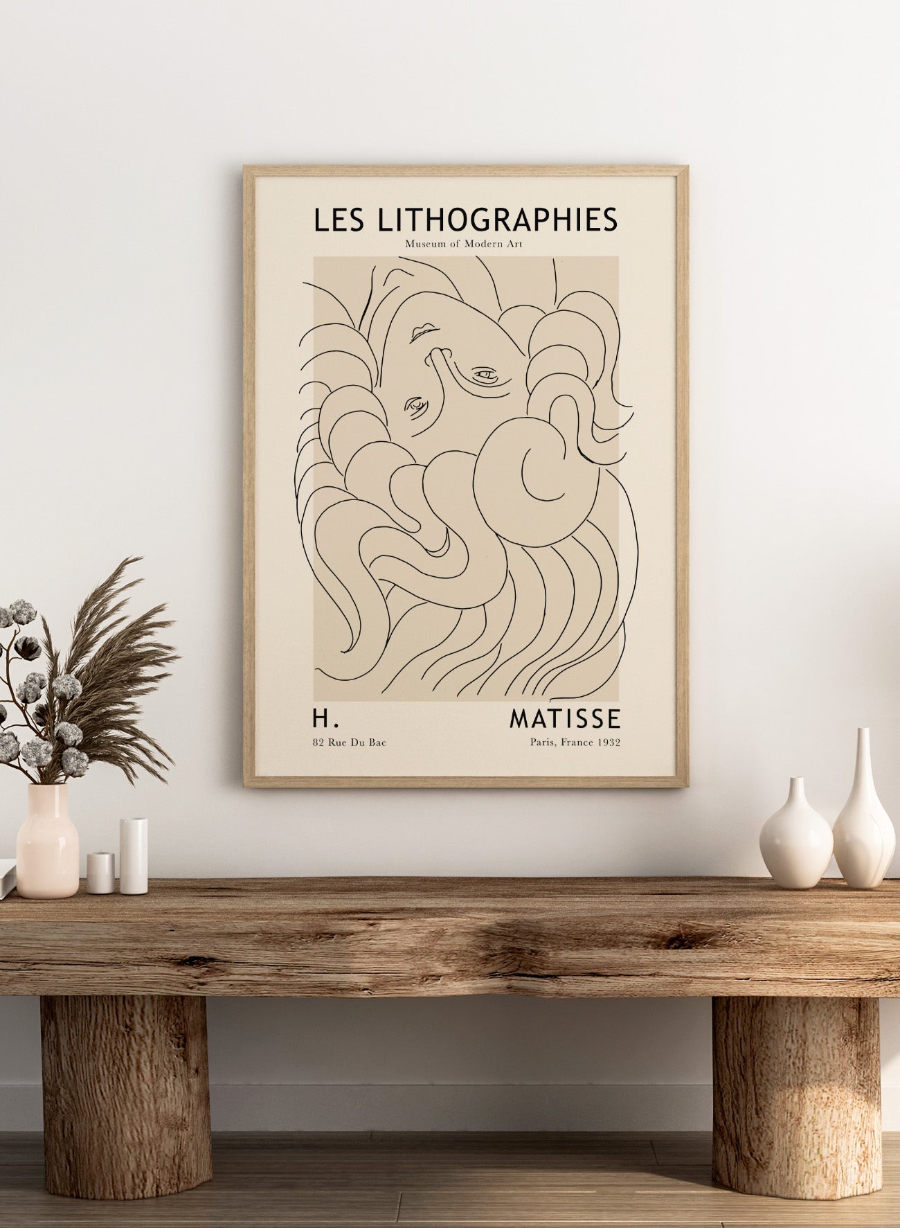 Henri Matisse Woman Line Art Vintage Poster Lithographic Art Print