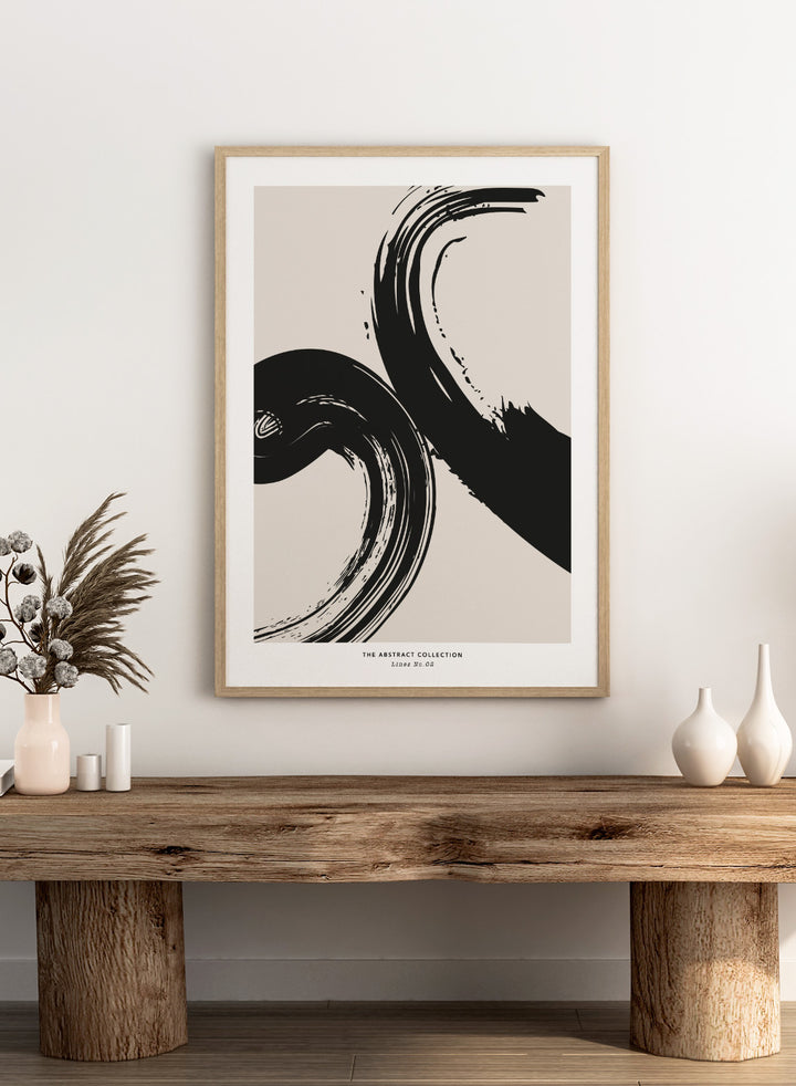 Minimalist Paint Brush Strokes Art Print AB06
