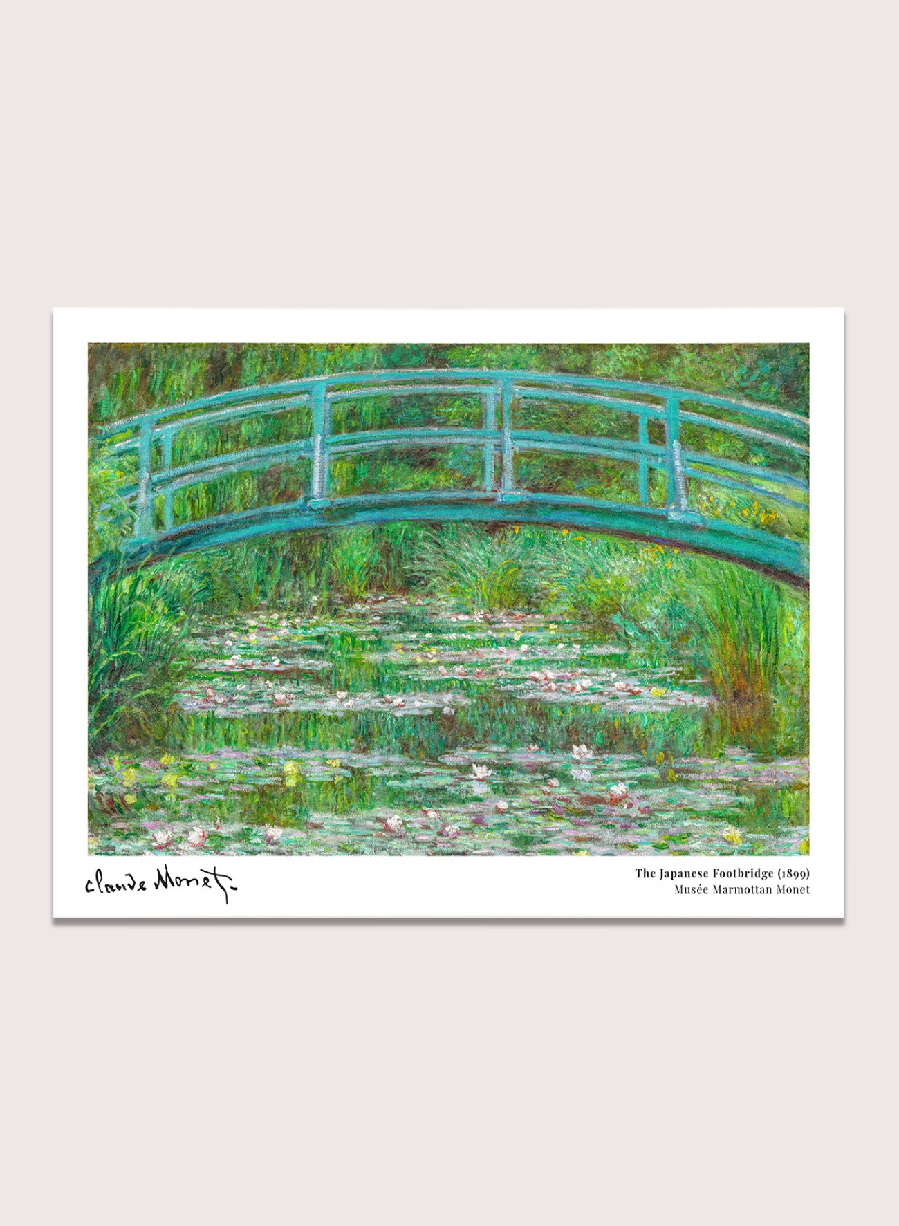 Claude Monet The Japanese Footbridge 1899 Vintage Poster Art Print