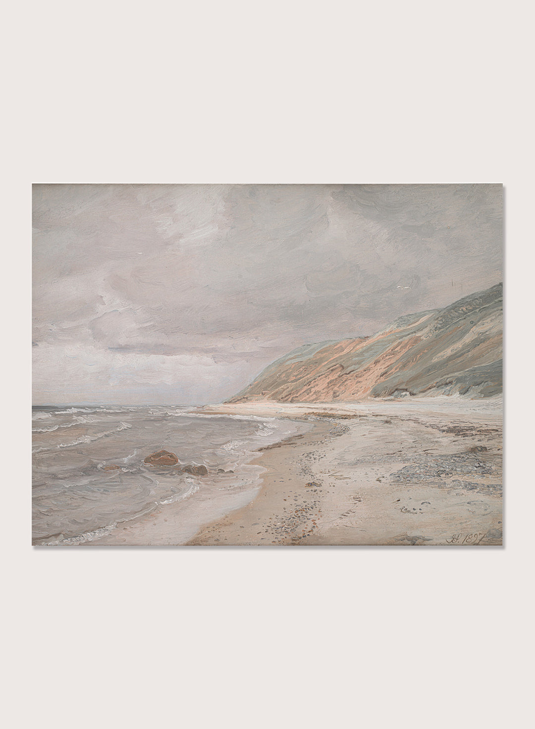 "Tisvilde Beach, Gray Weather" Art Print