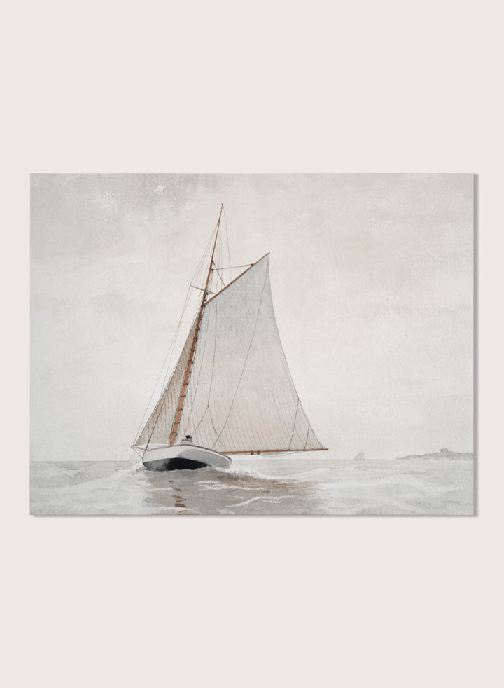 "Sailing off Gloucester" Art Print