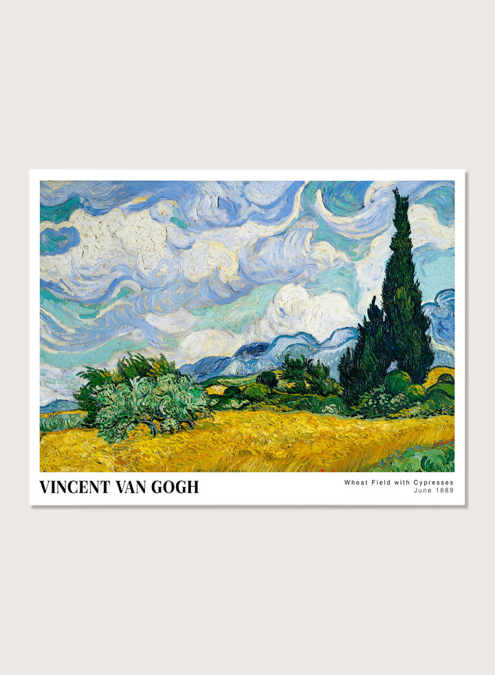 Van Gogh Wheat Field with Cypresses 1889 Art Print