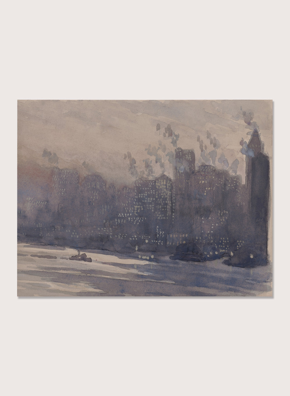 "View across the East River of the New York City" Art Print