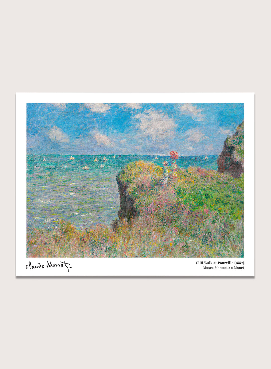 Claude Monet The Cliff Walk at Pourville Art Print