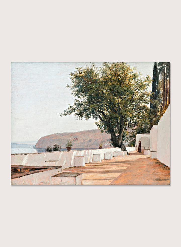 "Scene near Sorrento Overlooking the Sea" Art Print