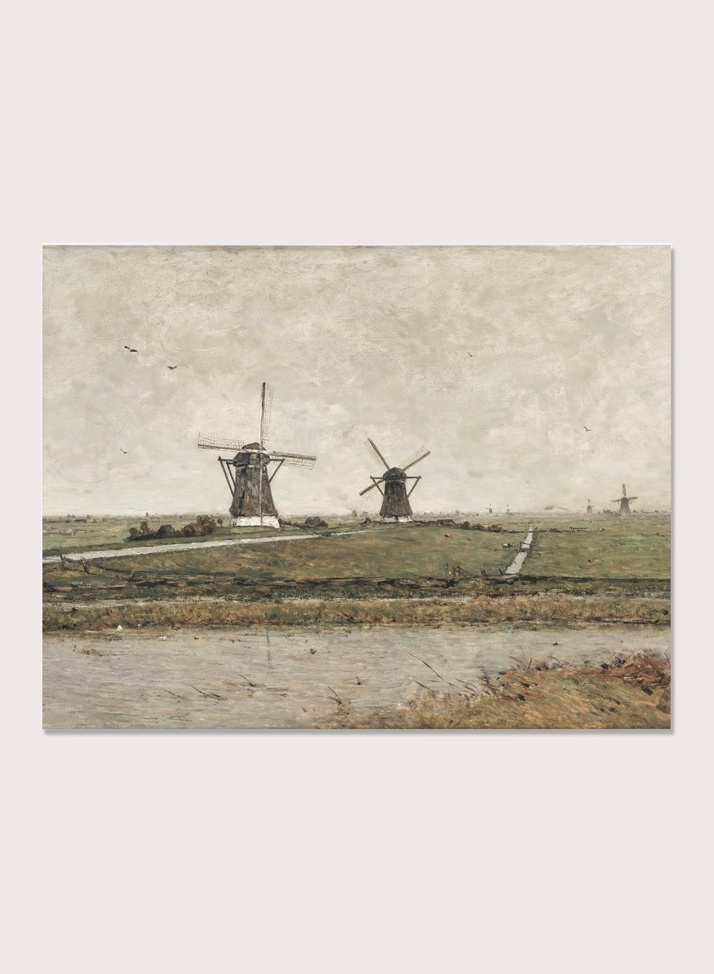 "Polder with Mills near Overschie" Art Print
