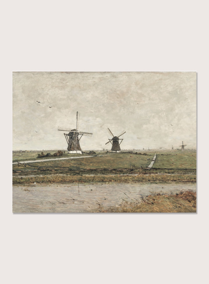 "Polder with Mills near Overschie" Art Print