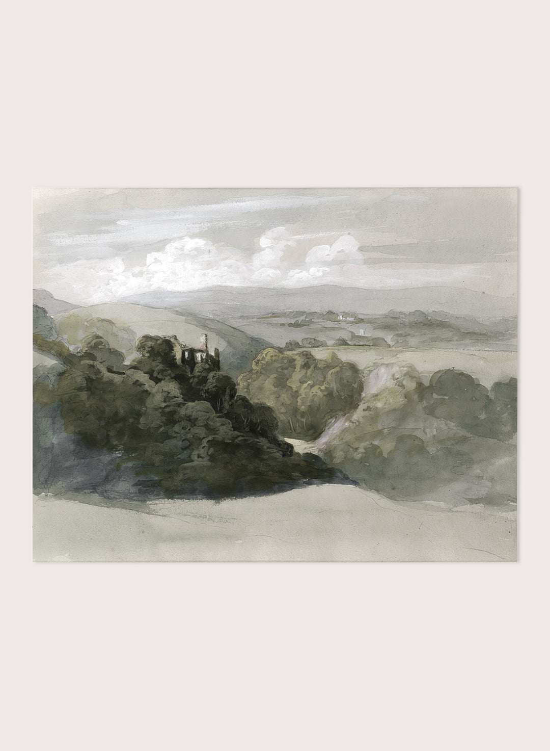 "View of Berry Pomeroy Castle" Art Print