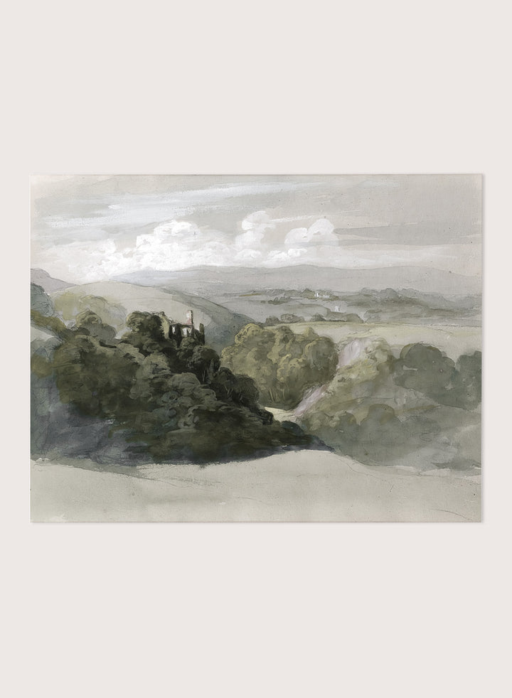 "View of Berry Pomeroy Castle" Art Print