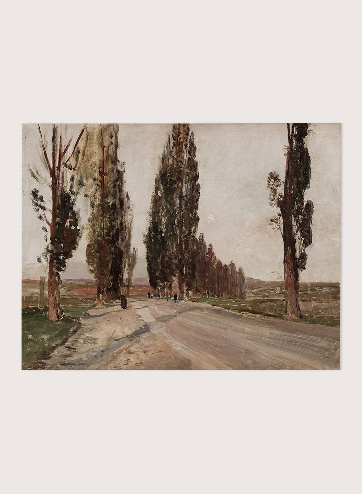 "Boulevard of Poplars near Plankenberg" Art Print