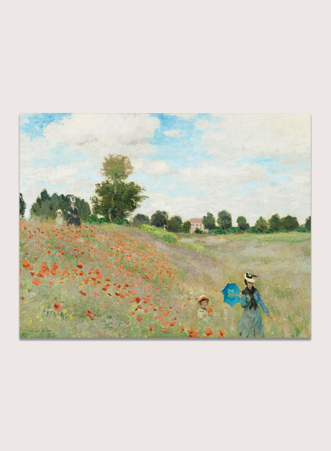 Claude Monet The Poppy Field near Argenteuil 1873 Art Print