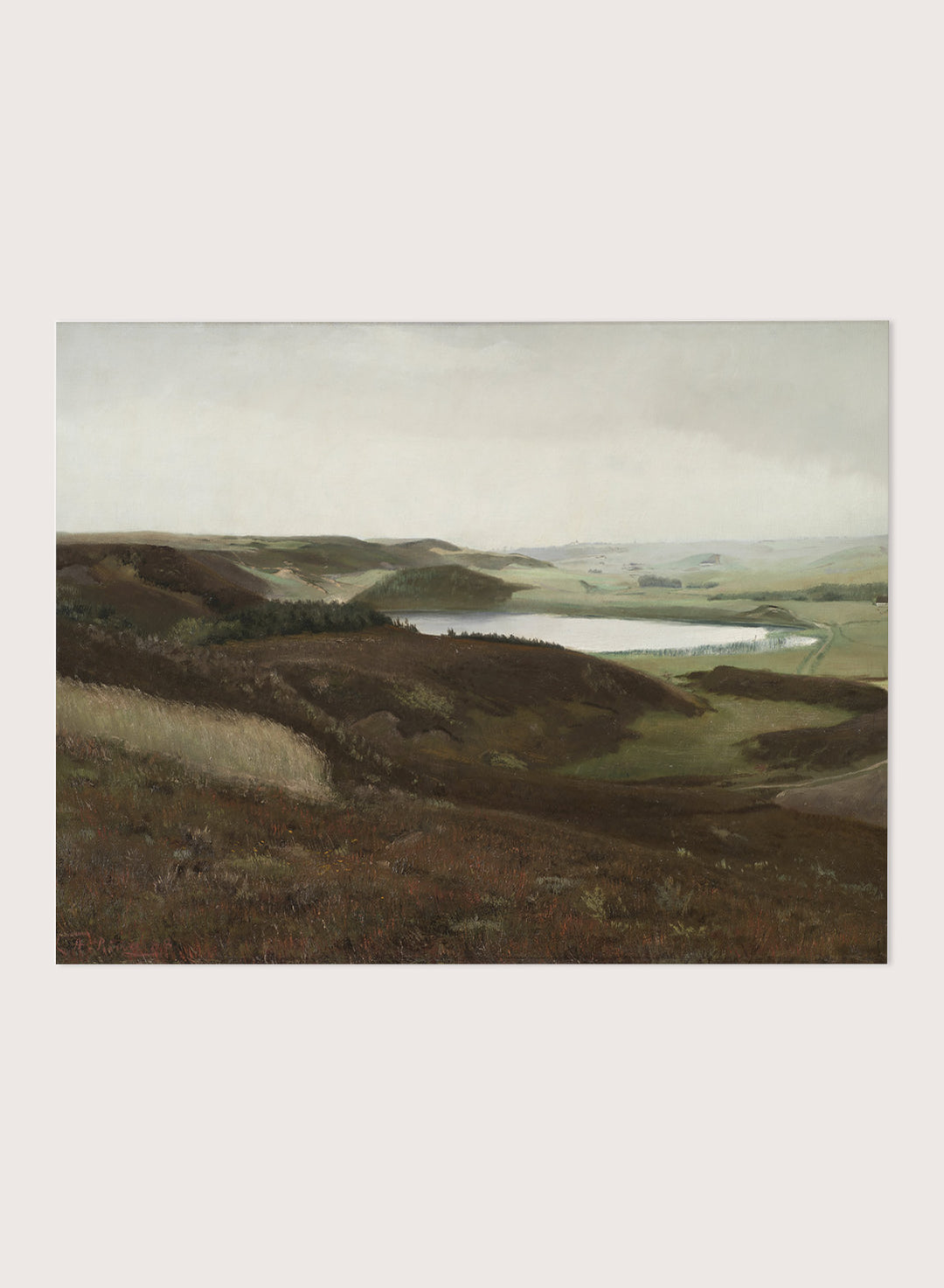 "A Landscape near Bryrup, Jutland" Art Print