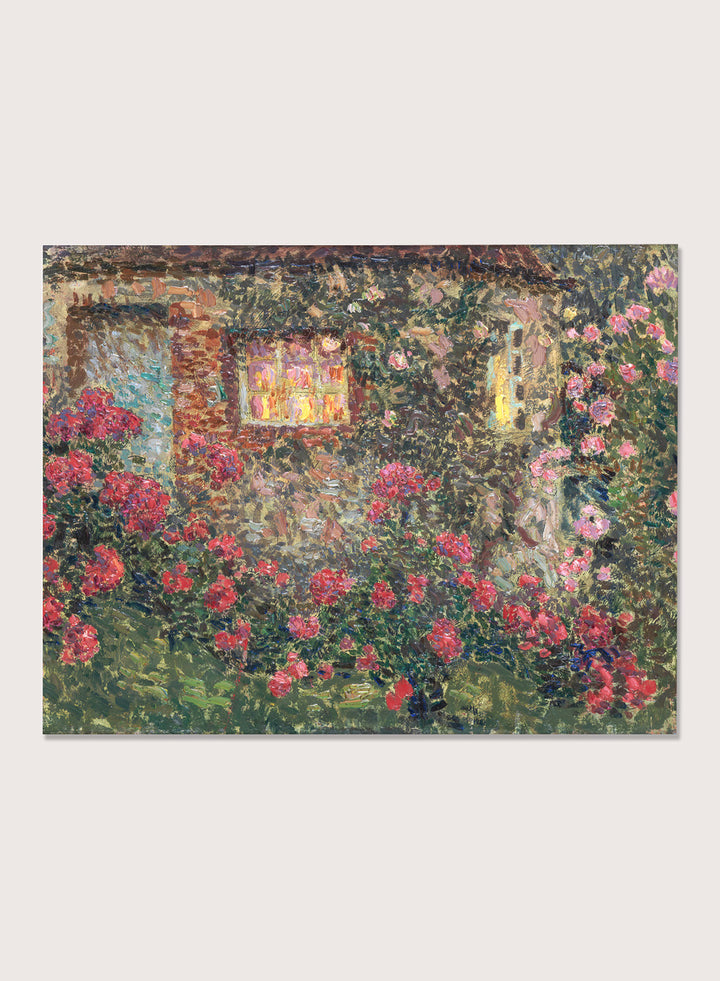 "Cottage Among the Roses" Art Print