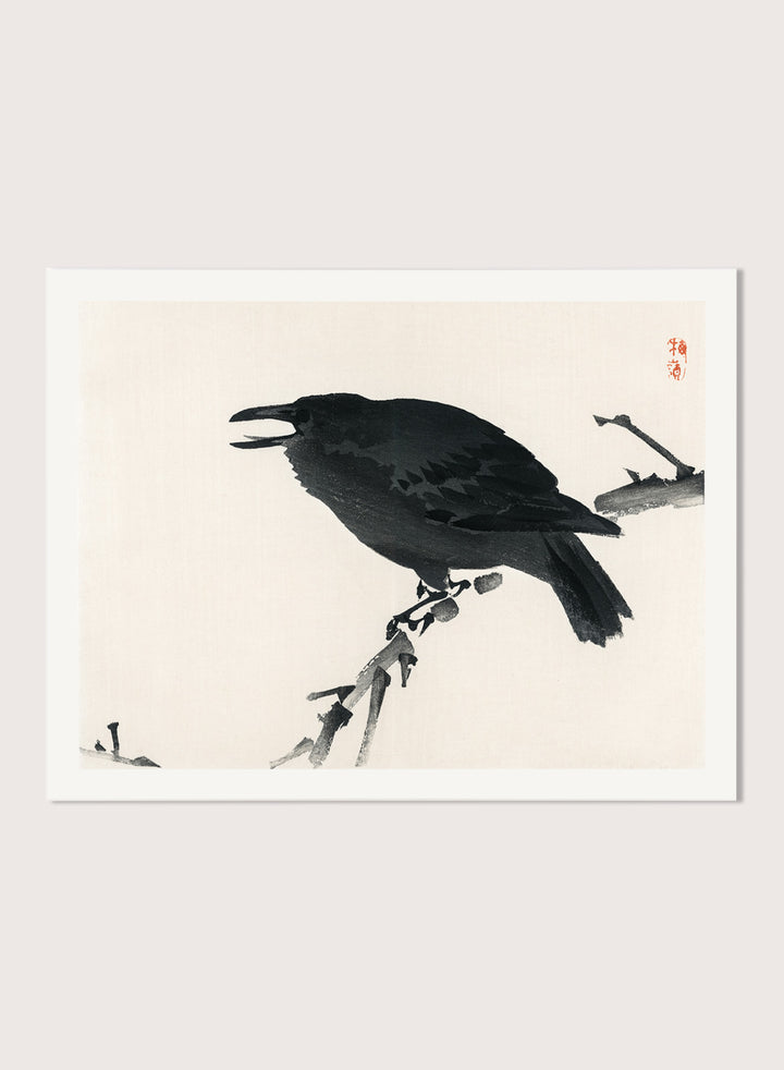 Kono Bairei "Crow" Art Print