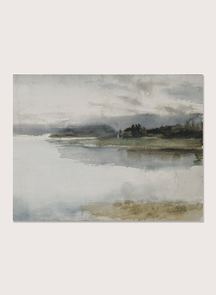 "Seashore in the Evening; Landscape" Art Print