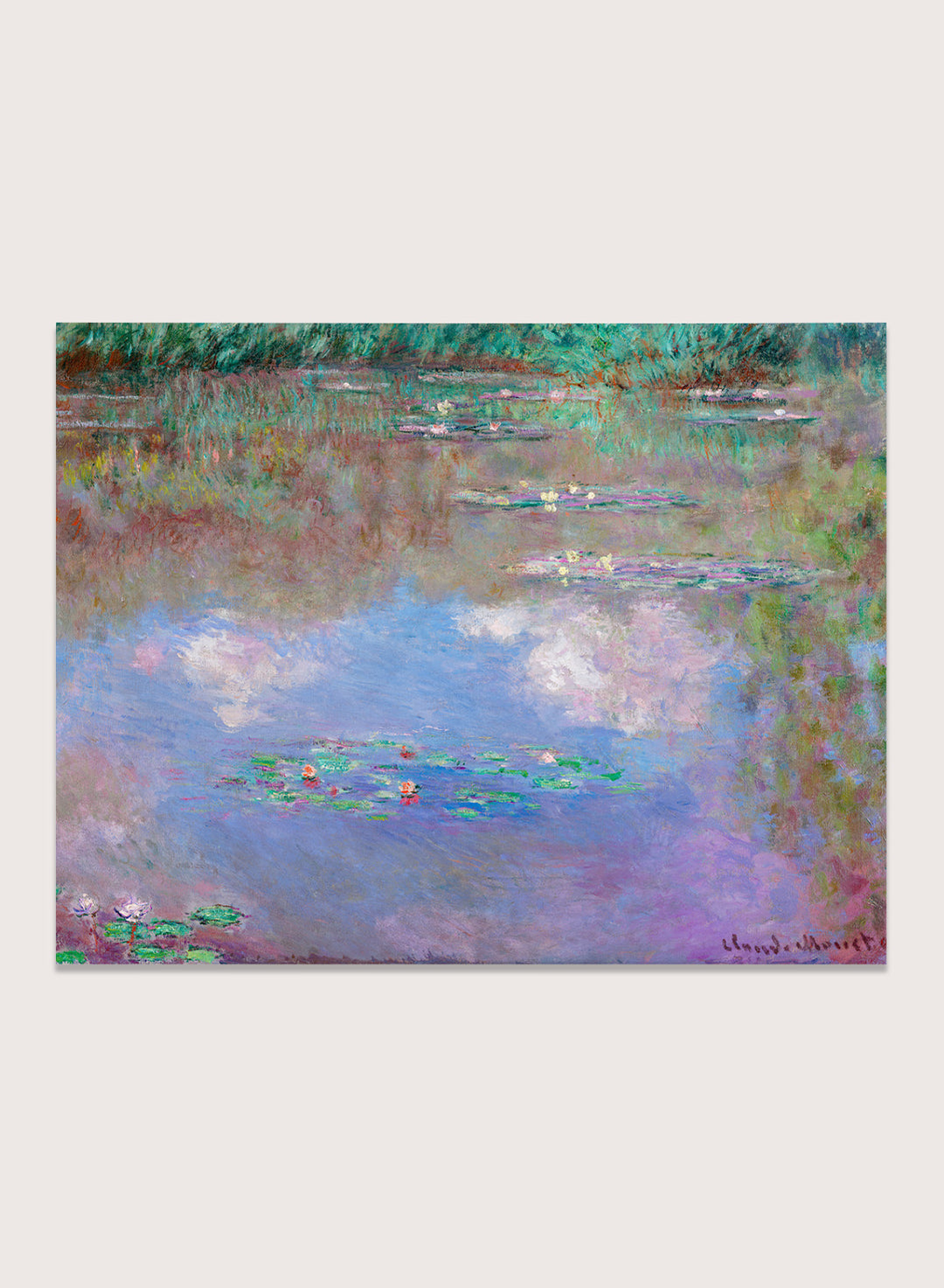 Claude Monet The Water Lily Pond (Clouds) Art Print