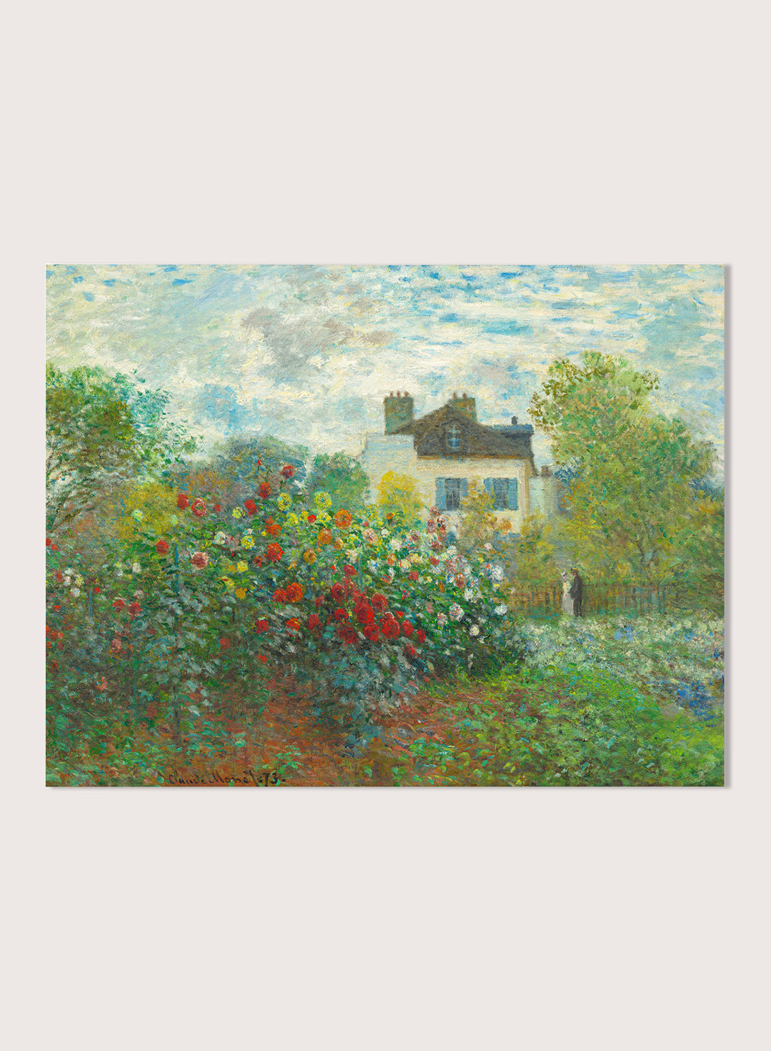 The Artist's Garden in Argenteuil 1873 by Monet Print #N34B