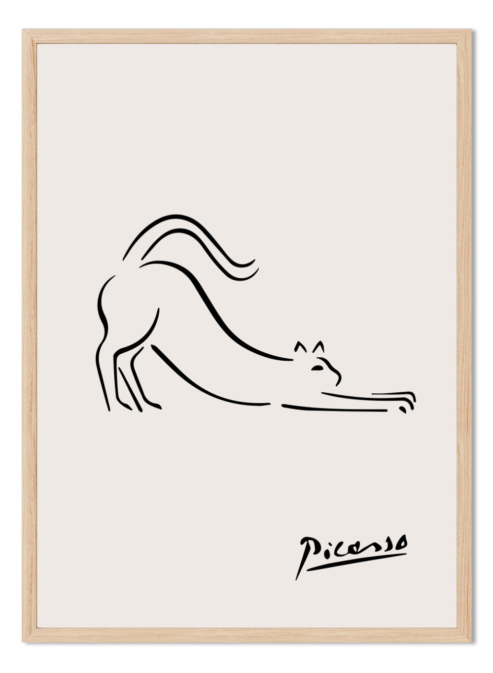Pablo Picasso Feline Cat Sketch Line Art Print