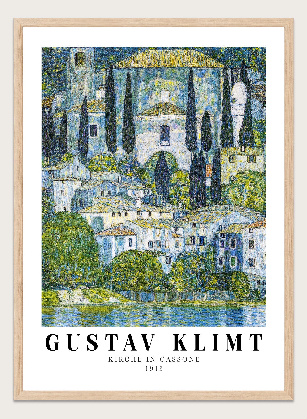 Gustav Klimt Kirche in Cassone 1913 Vintage Exhibition Poster Art