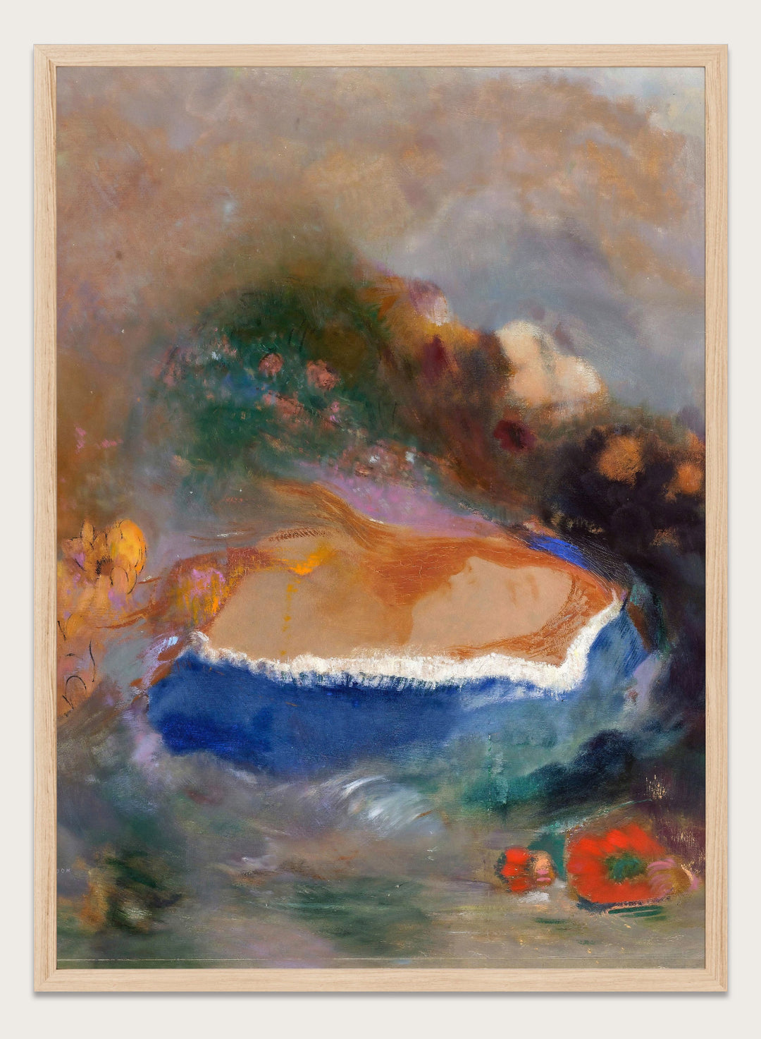 Odilon Redon Ophelia with Blue Wimple Art Print OR10