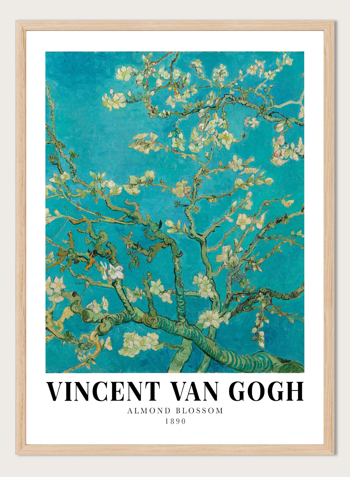 Vincent Van Gogh Almond Blossom 1890 Vintage Exhibition Poster Art