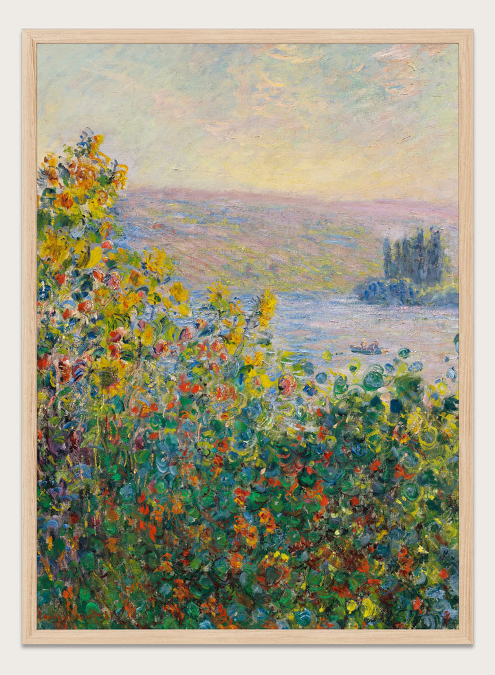 Claude Monet Flower Beds at Vétheuil Art Print