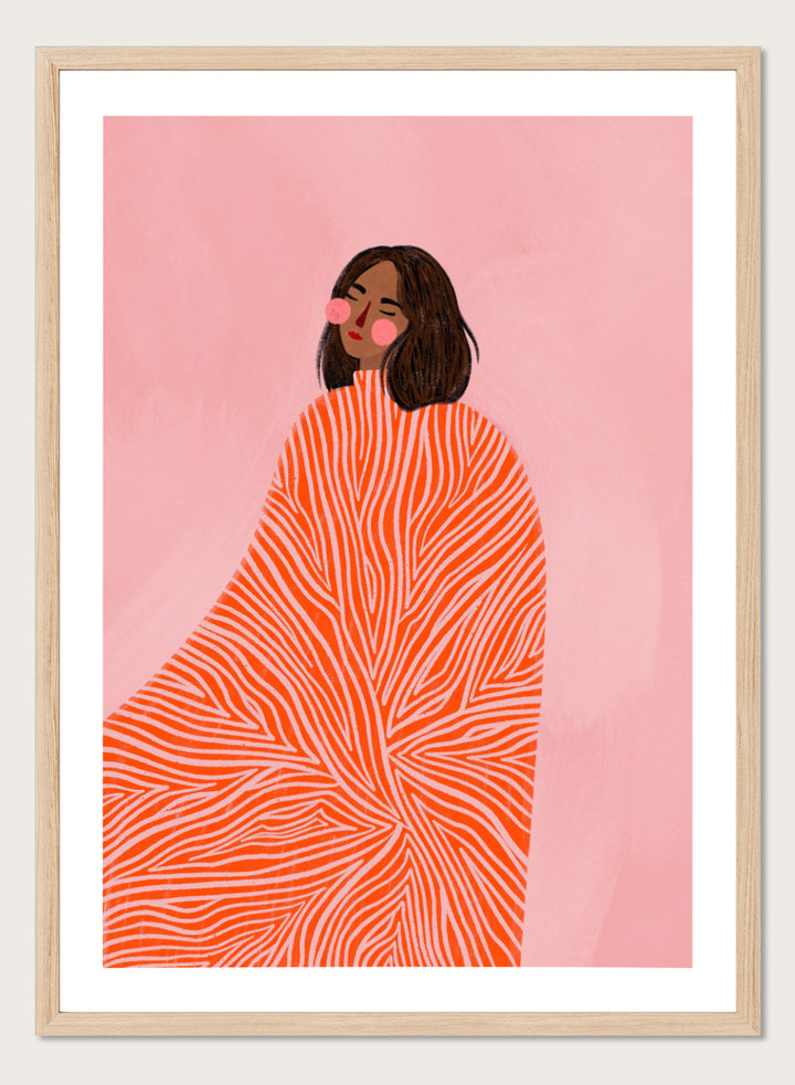 The Woman With the Swirls by Bea Müller Fine Art Print, Framed Fine Art Print, Ready to hang