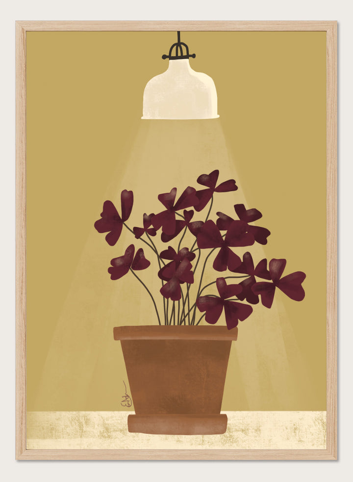 Elsa Nätterdal - Crimson Clover Glow Art Print