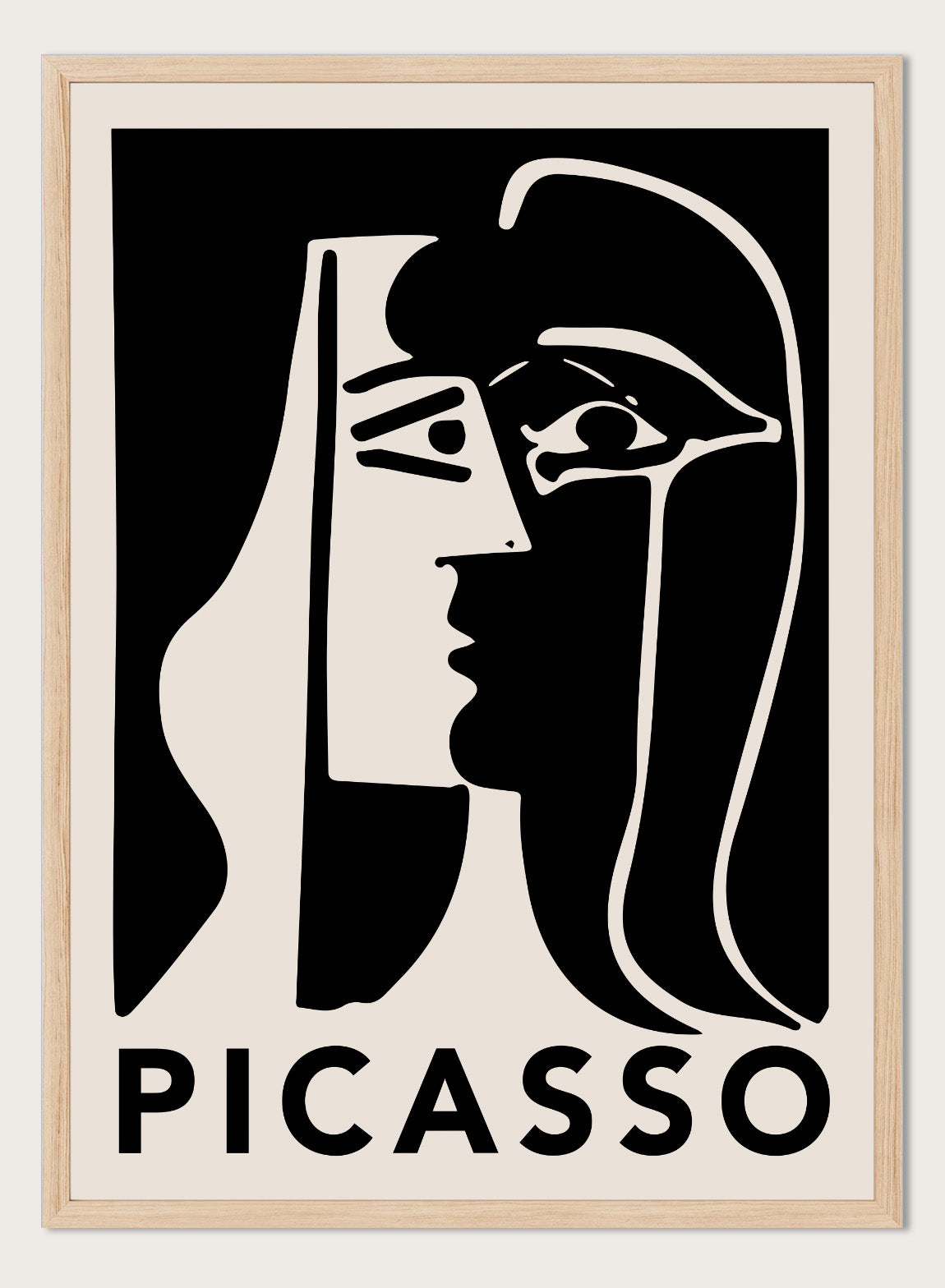 Pablo Picasso The Kiss 1979 Wall Art Print | Vintage Exhibition