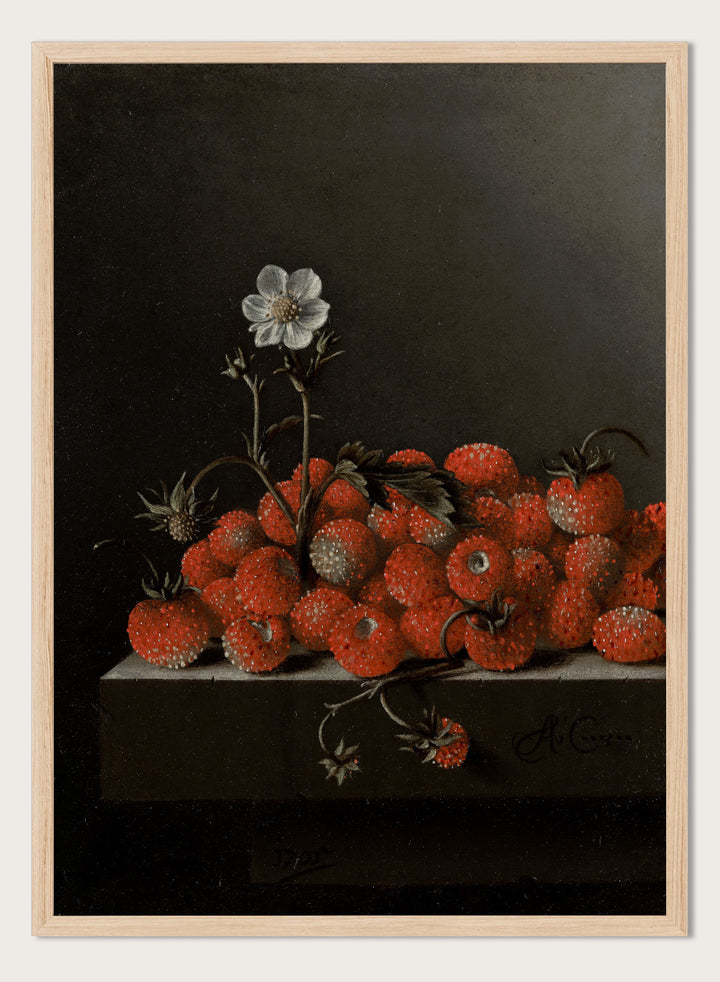 "Still Life with Wild Strawberries" Art Print