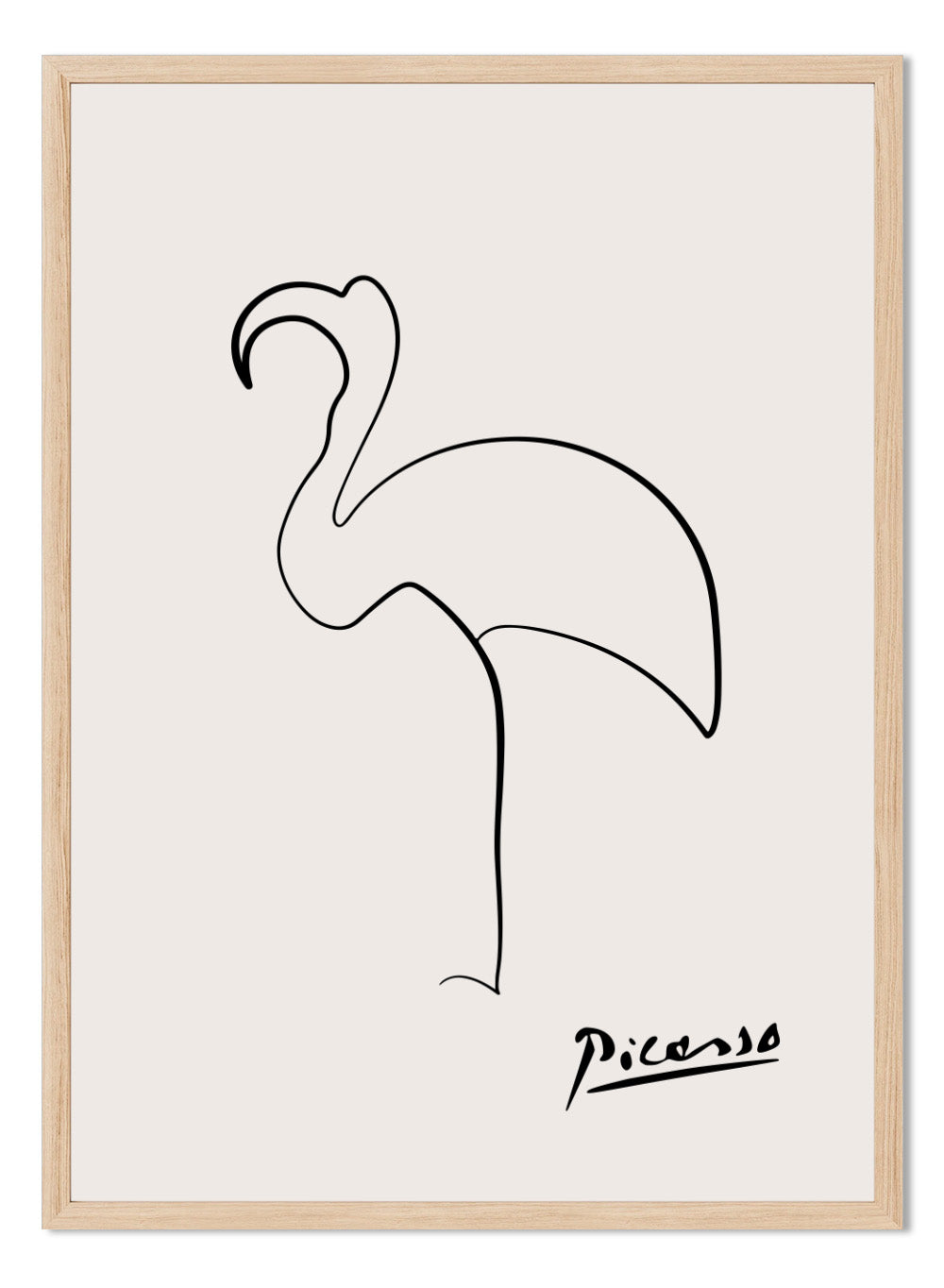 Pablo Picasso Flamingo Sketch Line Art Print
