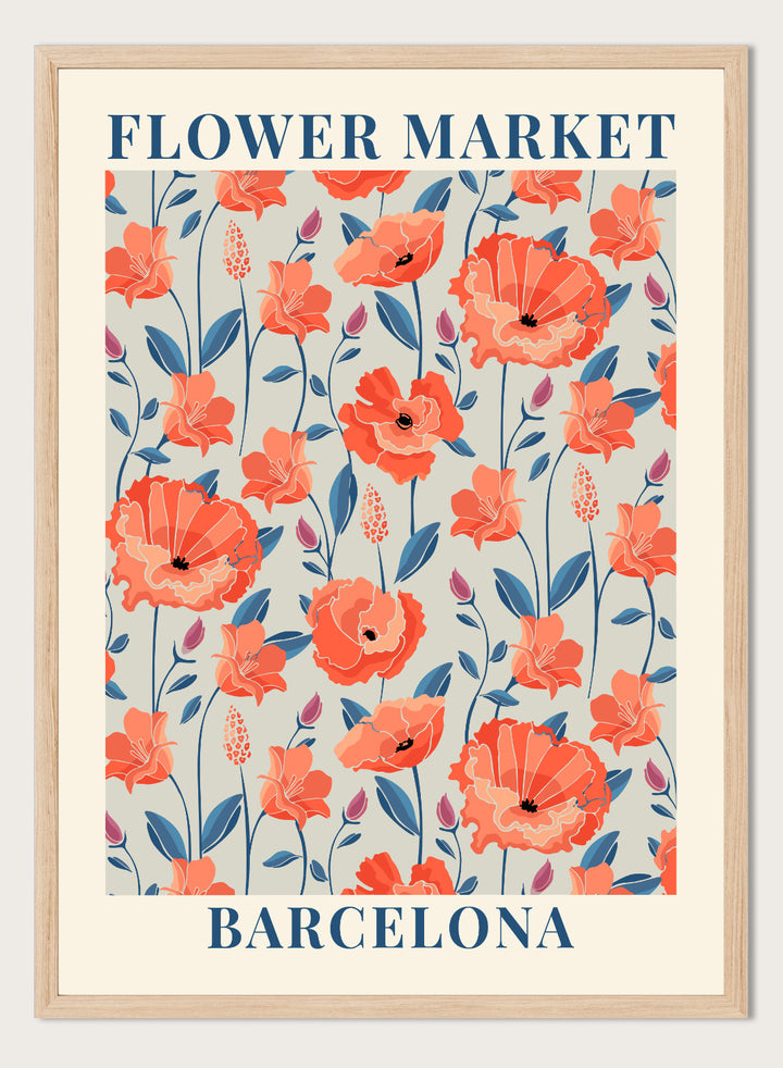 Flower Market Barcelona Art Print