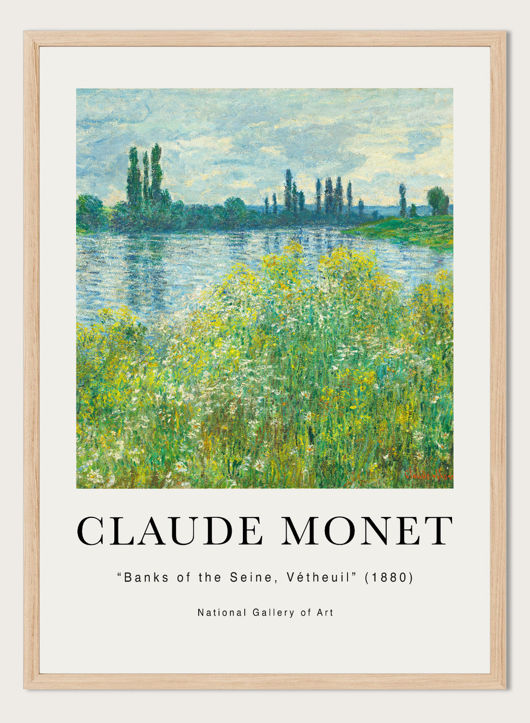 Banks of the Seine, Vétheuil 1880 by Monet Print